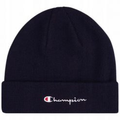 Czapka sportowa unisex Champion zimowa ciepła. Niebieskie czapki damskie Champion, na zimę, bez wzorów. Za 54.90 zł.