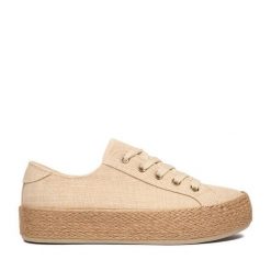 Espadryle JENNY. Brązowe espadryle damskie Jenny, bez wzorów, bez obcasa. Za 99.99 zł.