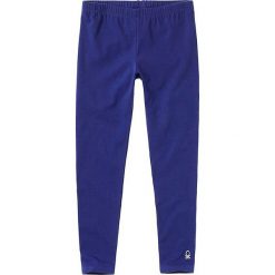 Legginsy w kolorze niebieskim. Niebieskie spodnie niemowlęce Benetton, z bawełny. W wyprzedaży za 17.95 zł.