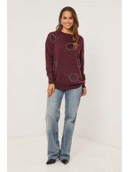 Soft Cashmere Sweter w kolorze bordowym rozmiar: 38/40. Czerwone swetry klasyczne damskie Soft Cashmere, z kaszmiru, bez kołnierzyka. Za 152.99 zł.