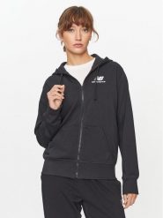 New Balance Bluza NB Essentials Stacked Logo Full Zip Hoodie WJ31530 Czarny Regular Fit. Czarne bluzy damskie New Balance, s, bez wzorów, z syntetyku, bez kaptura. Za 199.99 zł.