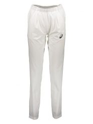 Asics Spodnie sportowe w kolorze białym rozmiar: M. Białe spodnie sportowe damskie Asics, m, bez wzorów, z materiału, outdoorowe. Za 96.45 zł.