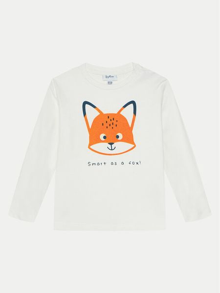 OVS Bluzka 2140024 Biały Regular Fit. Białe t-shirty i koszulki chłopięce OVS, bez wzorów, z bawełny, bez kołnierzyka, bez ramiączek. Za 49.99 zł.