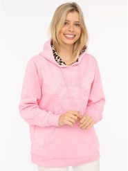 Zwillingsherz Bluza "Wild at heart" w kolorze jasnoróżowym rozmiar: S/M. Różowe bluzy damskie Zwillingsherz, m, bez wzorów, z kapturem. Za 193.24 zł.