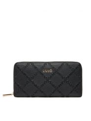 Liu Jo Portfel Ecs Xl Zip Around AF5170 E0538 Czarny. Czarne portfele damskie Liu Jo, bez wzorów, ze skóry. Za 269.99 zł.