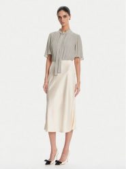 Elisabetta Franchi Sukienka koktajlowa AB85752E2 E84 Beżowy Regular Fit. Brązowe sukienki damskie Elisabetta Franchi, bez wzorów, z syntetyku, wizytowe, bez ramiączek. Za 1,979.00 zł.