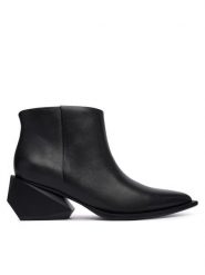 United Nude Botki Ricky Yoyo Mid 110410116 Czarny. Czarne botki damskie United Nude, ze skóry, bez obcasa, na słupku, bez zapięcia. Za 1,579.00 zł.