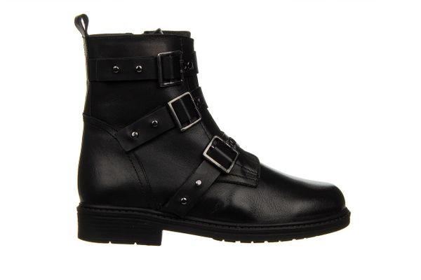 Botki Bayla-161 077 47432 125 01 Black 161582, Czarny, Skóra naturalna - 36. Czarne botki damskie Bayla, na zimę, z gumy, eleganckie, z okrągłym noskiem, za kostkę, bez obcasa, bez zapięcia. W wyprzedaży za 179.10 zł.