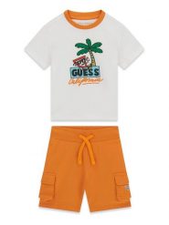 Guess Komplet t-shirt i spodenki N6GG02 K8HM4 Kolorowy Regular Fit. T-shirty i koszulki chłopięce Guess, z aplikacjami, z bawełny, bez kołnierzyka, bez ramiączek. Za 194.99 zł.