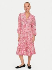 ONLY Sukienka codzienna Milana 15308233 Różowy Regular Fit. Czerwone sukienki damskie Only, bez wzorów, z wiskozy, bez ramiączek. Za 199.99 zł.