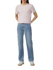 S.Oliver Koszulka w kolorze jasnoróżowym rozmiar: 38. Różowe koszulki damskie S.Oliver, s, bez wzorów, z bawełny, bez kołnierzyka, bez ramiączek. Za 43.95 zł.