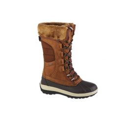 Buty zimowe damskie, CMP Thalo Wmn Snow Boot. Brązowe obuwie trekkingowe damskie CMP, z materiału, przed kolano, bez zapięcia. Za 499.99 zł.