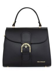 Mia Tomazzi Skórzana torebka "Domaso" w kolorze czarnym - 26 x 21 x 12 cm rozmiar: onesize. Czarne torebki klasyczne damskie Mia Tomazzi, z materiału, przez ramię, bez dodatków. Za 304.99 zł.