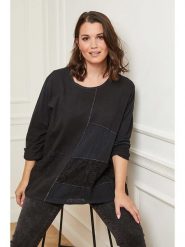 Curvy Lady Koszulka w kolorze czarnym rozmiar: 40/42. Czarne koszulki damskie Curvy Lady, bez wzorów, z koronki, z asymetrycznym kołnierzem, bez ramiączek. Za 100.99 zł.