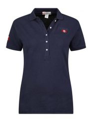 Canadian Peak Koszulka polo "Kellyeak" w kolorze granatowym rozmiar: S. Niebieskie bluzki damskie Canadian Peak, s, bez wzorów, z bawełny, bez kołnierzyka, bez ramiączek. Za 83.42 zł.