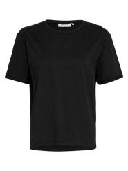 MOSS COPENHAGEN Koszulka "Terina" w kolorze czarnym rozmiar: XS/S. Czarne bluzki damskie Moss Copenhagen, s, bez wzorów, z bawełny, bez kołnierzyka, bez ramiączek. Za 61.31 zł.