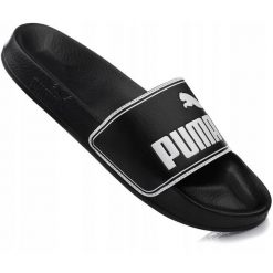 Klapki sportowe na basen czarne PUMA LEADCAT. Czarne klapki damskie Puma, bez wzorów, bez obcasa, bez zapięcia. Za 79.00 zł.