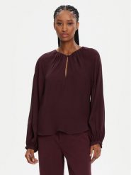 STAUD Bluzka Fabian R24F1106SG Bordowy Regular Fit. Czerwone bluzki damskie STAUD, xs, bez wzorów, z jedwabiu, bez kołnierzyka, bez ramiączek. Za 1,099.00 zł.