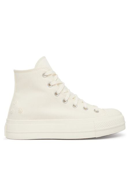Converse Trampki Chuck Taylor All Star Lift Platform Beads A16107C Écru. Białe trampki damskie Converse, bez wzorów, z materiału, bez zapięcia. Za 385.99 zł.