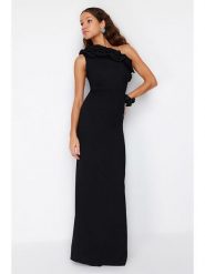 Trendyol Sukienka w kolorze czarnym rozmiar: 38. Czarne sukienki damskie Trendyol, bez wzorów, bez ramiączek. Za 100.99 zł.