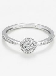 DIAMOND & CO Złoty pierścionek "Harmonie" z diamentami rozmiar: 58. Szare pierścionki damskie Diamond & Co, z diamentem, złote. Za 1,188.82 zł.