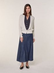 Rodier Wełniany kardigan w kolorze szarym rozmiar: L. Szare kardigany damskie Rodier, l, bez wzorów, z wełny. Za 339.99 zł.