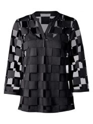 Heine Bluzka w kolorze czarnym rozmiar: 40. Czarne bluzki damskie Heine, bez wzorów, bez kołnierzyka, bez ramiączek. Za 173.99 zł.