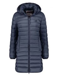 Geographical Norway Płaszcz pikowany "Atikotal" w kolorze granatowym rozmiar: M. Niebieskie płaszcze damskie Geographical Norway, m, bez wzorów, bez kaptura. Za 174.95 zł.