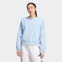Bluza damska ADIDAS Gym & Pilates. Fioletowe bluzy damskie Adidas, l, bez wzorów, z bawełny, bez kaptura. Za 119.99 zł.