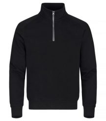 Clique Classic Half Zip bluza ½ zip unisex z ukrytą kieszenią – black. Czarne bluzy damskie CLIQUE, s, bez wzorów, z bawełny, bez kaptura. Za 219.96 zł.