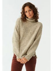 TATUUM Golf w kolorze beżowym rozmiar: XL. Brązowe golfy damskie TATUUM, xl, bez wzorów, ze splotem, bez ramiączek. Za 148.61 zł.