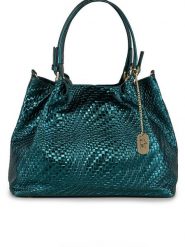 Anna Morellini Skórzana torebka "Eloisa" w kolorze turkusowym - 38 x 28 x 16 cm rozmiar: onesize. Niebieskie torebki klasyczne damskie Anna Morellini, z materiału, przez ramię, bez dodatków. Za 347.99 zł.