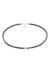 Elli Damski Choker koraliki Trend z imitacją skóry w srebrze próby 925 Sterling Silver Naszyjniki 1 ct. Szare naszyjniki damskie Elli, srebrne. Za 203.99 zł.