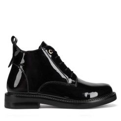 Trzewiki Sergio Bardi. Czarne botki damskie Sergio Bardi, bez obcasa, na płaskiej podeszwie, bez zapięcia. Za 239.00 zł.