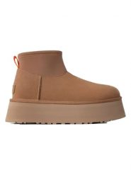 UGG Skórzane botki "Classic Mini Dipper" w kolorze jasnobrązowym rozmiar: 40. Brązowe botki damskie Ugg, ze skóry, bez obcasa, na platformie, bez zapięcia. Za 746.74 zł.