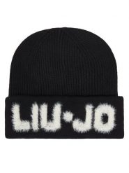 Liu Jo Czapka 2F5059 M0300 Czarny. Czarne czapki damskie Liu Jo, na zimę, bez wzorów, z materiału. Za 219.99 zł.