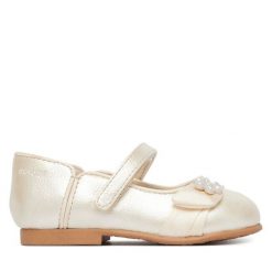 Baleriny Mayoral. Białe baleriny dziewczęce Mayoral, bez wzorów, bez obcasa, bez zapięcia. Za 179.99 zł.