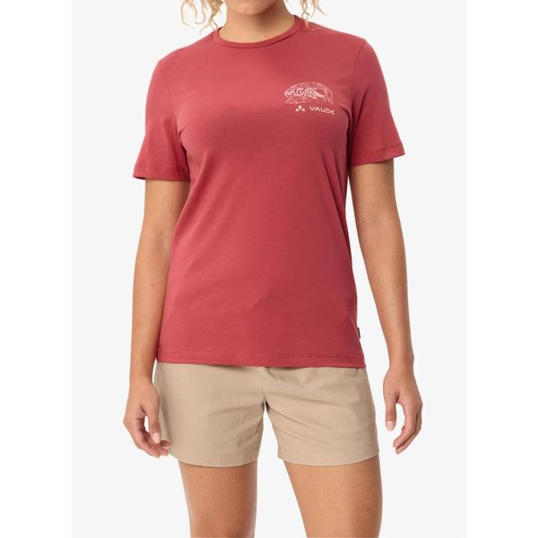 Koszulka bawełniana damska Vaude Spirit T-Shirt II. Czerwone koszulki sportowe damskie Vaude, bez wzorów, z bawełny, bez ramiączek. Za 93.99 zł.