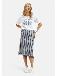 Milano Italy Koszulka w kolorze białym rozmiar: XS. Białe bluzki damskie Milano Italy, xs, bez wzorów, z bawełny, bez kołnierzyka, bez ramiączek. Za 86.99 zł.