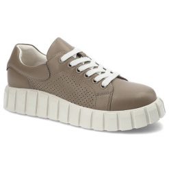 Beżowe Sneakersy Artiker Modne Skórzane Buty. Brązowe obuwie sportowe damskie Artiker, na lato, ze skóry, bez zapięcia. Za 159.00 zł.