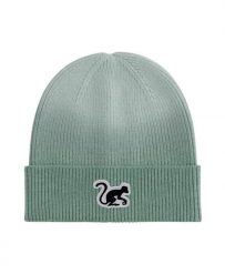 Czapka beanie – haftowane logo / gradient / rozmiar uniwersalny (zielona). Zielone czapki damskie SURF MONKEY, z aplikacjami, z dzianiny. Za 139.95 zł.