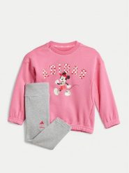 Adidas Komplet bluza i legginsy Disney Mickey Mouse JF3627 Różowy Slim Fit. Czerwone bluzy dziewczęce Adidas, bez wzorów, z syntetyku, bez ramiączek, bez kaptura. Za 209.99 zł.