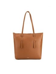 JENNY Torebka JNY-S-001-07 Brązowy. Brązowe shopper bag Jenny, bez wzorów, z tworzywa sztucznego, bez dodatków. Za 149.99 zł.