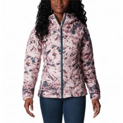 Kurtka Turystyczna Puchowa Damska Columbia Powder Lite Hooded Jacket. Brązowe kurtki damskie Columbia, s, bez wzorów, z puchu, bez kaptura. Za 543.99 zł.