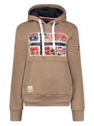 Geographical Norway Bluza "Gpepe2" w kolorze jasnobrązowym rozmiar: XXL. Brązowe bluzy damskie Geographical Norway, xxl, bez wzorów, z kapturem. Za 92.21 zł.