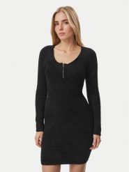 Guess Sukienka dzianinowa W6BK89 Z1921 Czarny Regular Fit. Czarne sukienki damskie Guess, z aplikacjami, z dzianiny, bez ramiączek. Za 474.99 zł.