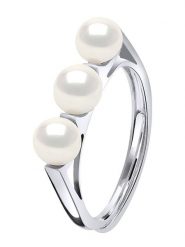 Mitzuko Srebrny pierścionek z perłami rozmiar: onesize. Szare pierścionki damskie Mitzuko, z perłą, srebrne. Za 252.99 zł.