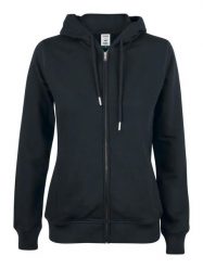 Clique Premium OC Hoody Full Zip Women — bluza z kapturem z bawełny organicznej. Czarne bluzy damskie CLIQUE, s, bez wzorów, z bawełny, z kapturem. Za 293.99 zł.