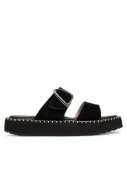 EMU Australia Klapki Scarlet W13267 Czarny. Czarne klapki damskie EMU Australia, bez wzorów, ze skóry, bez obcasa, bez zapięcia. Za 428.99 zł.