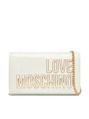 LOVE MOSCHINO Torebka JC4251PP0OKE110A Biały. Białe torebki wieczorowe damskie Love Moschino, bez wzorów, ze skóry, bez dodatków. Za 719.99 zł.